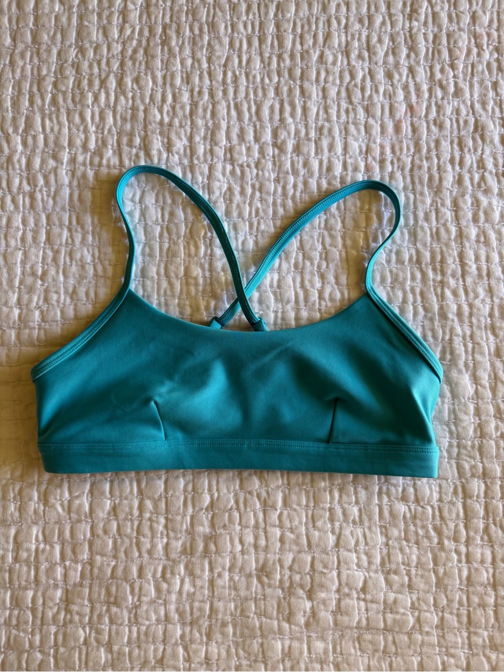 ALO Yoga Teal Cross-Strap Sports Bra